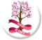 Octobre Rose Broches Rondes à Ruban Badges Pin de Sensibilisation au Cancer du Sein Rose Ruban Broche Cancer Du Sein de Conscience Décoration Accessoire de Déguisement (G)