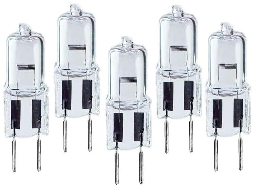 BULBEAWICK GY6.35 Double-Pin Base 24Volt Klare Glühbirne Dimmbar G6.35 Halogen Glühbirnen 24V-150W 5PCS