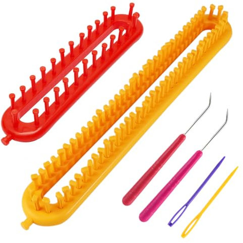 TYSM-CC Strickmaschine Set mit Strickring 2 Stück 36/26 cm Rundstrickrahmen für Erwachsene & Kinder | Loom Knitting Patterns inklusive | Perfekt für handgestrickte Schals, Mützen & Accessoires