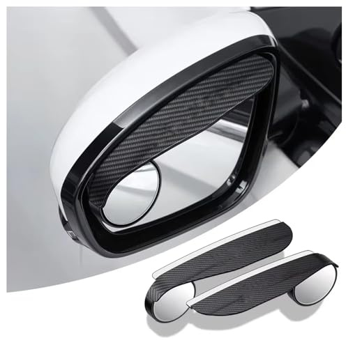 TVVXIO Auto Rückspiegel Regenschutz, für Smart EQ Fortwo Forfour 453 451 452 450 454#1 / #3 Sonnenblende Augenbraue Kohlefaser Seitenspiegel Regenschutz Auto Zubehör