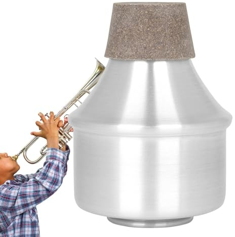 Trumpet Mute Trumpet, Trumpet Silencer Mute, Aluminium Alloy Trumpet Mute | Lightweight Trumpet Accessories, Aluminium Alloy Trumpet Mute Straight Mute Trumpet for Jazz, Classic, and Beginners