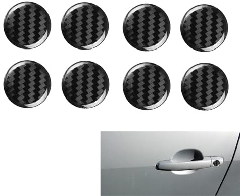 8 Stück Auto Schlüsselloch Schutzpads – Antikollisionspads 2 cm | Graue Universal-Türgriff Schutzaufkleber, staubdicht, kratzfest, für Autotüren, Türschlösser und Türeingang