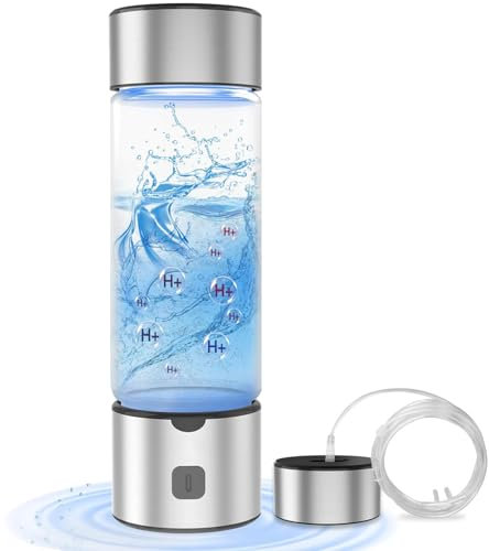 DSGKUU Hydrogen Water Bottle, 460ml Hydrogen Water Generator with SPE/PEM Technology, BPA-Free, Rust-Proof & Leak-Proof, Fast Hydrogen Production for Healthy Drinking