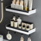 YIPUETERNITY 2 STK Badezimmer Regal, Duschablage Ohne Bohren, Abnehmbarer, Wand Montierte Badregal Ohne Duschregal Plastik Für Küche, Toilette, Waschraum