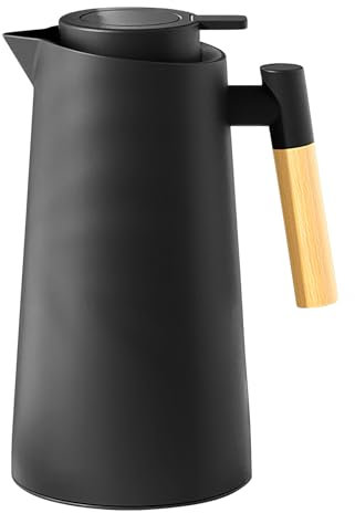 Thermal Carafe,1000ml Glass Lined Juice Carafe - Leak-Proof Container, Tea Jug, Water Pitcher for Home Kitchen Restaurant Use