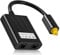 teasteam Répartiteur Cable Fibre Optique Audio,1 Entre 2 Sorties 0.25M Adaptateur Toslink Diviseur de Câble pour Barre, TV, DVD, Amplificateur, Barre De Son (Noir)