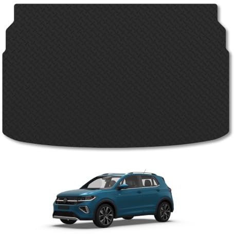 VW T-Cross (2019+) 5mm Rubber Boot Mat | Heavy Duty Rubber Tailored Fit Boot Liner Full Coverage Durable Waterproof Accessories Easy Clean Anti Slip Made in the UK