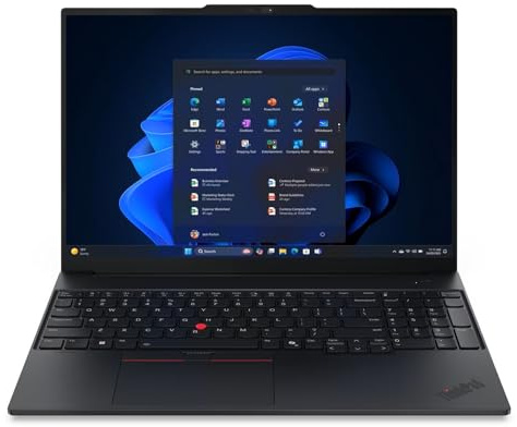 Lenovo Ordinateur portable ThinkPad E16 Gen 3 avec processeur AMD Ryzen 7 250, écran tactile WUXGA IPS de 16 po, mémoire DDR5-5600MT/s de 16 Go, 1 To de stockage, caméra hybride FHD IR, lecteur FP et