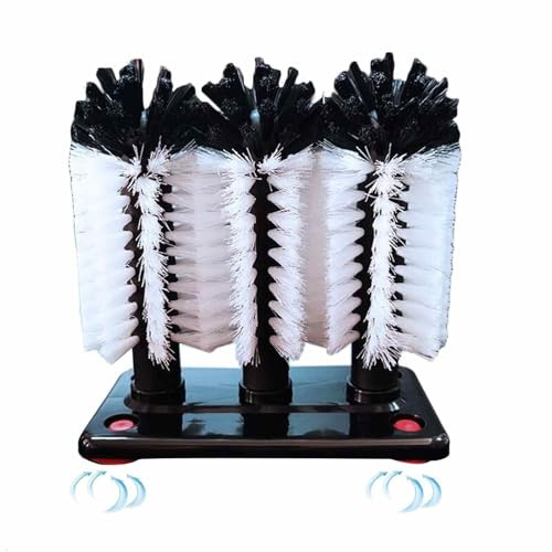 Glass Washer Brush - Bar Glass Washer For Sink, Cup Cleaning Brush With Suction Cup Base, Multi Angle Bottle Cleaner Tool | Efficient Kitchen Cleaning Accessory For Glasses Cups Mugs Bottles