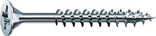SPAX Universalschraube, 4,0 x 35 mm, 1000 Stück, Kreuzschlitz Z2, Senkkopf, Teilgewinde, 4CUT, WIROX A3J, 0291010400355
