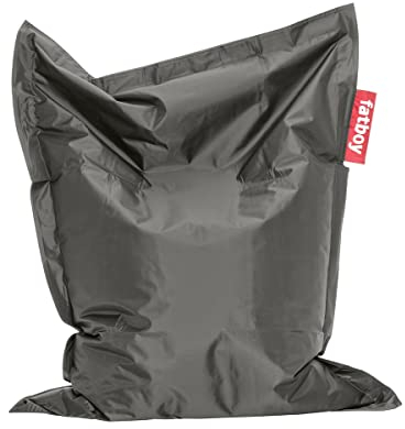 Fatboy® Junior Dunkelgrau | Original Nylon-Sitzsack | Klassisches Indoor Sitzkissen speziell für Kinder | 130 x 100 cm
