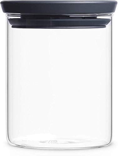 Brabantia 298288 Stackable Glass Jar, 0.6 L