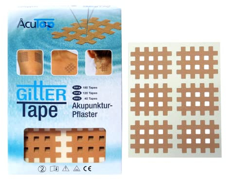 AcuTop Typ B Gittertape, 120 Stück, Akupunktur Pflaster, Gitterpflaster