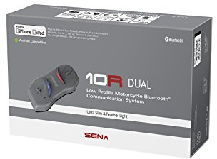 Sena 10R-01 10R Low Profile Motorcycle Bluetooth Communication System, Handlebar-Remote not contained, Black, universal