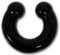 Pain-is-Art Hufeisen 4,0 x 13 mm aus schwarzem, flexiblem Silikon - Intimpiercing Horseshoe