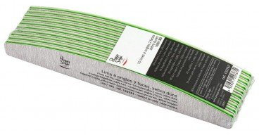 Peggy Sage – Set 10 lime per unghie 2 lati mezzaluna 100/180, zebra Disk