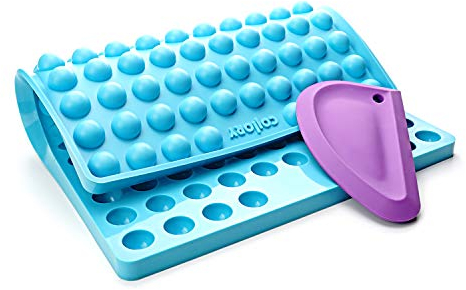 Collory® Große Halbkugel (2cm) Silikon Backmatte und Teigschaber Set, DIY Hundekekse, Pralinen und Bonbon, Alternative zu Backpapier, Antihaftend, Lebensmittelecht & BPA-frei