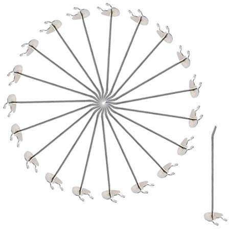 20 Stück Haken, perforiert, 1/8 Zoll Durchmesser, Metall-Dübel, Hängeböden, Sortiment für Garage, Keller und Küche, verchromt