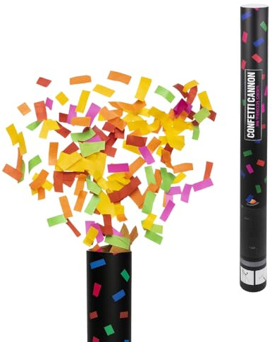 Virsus sparacoriandoli Colorati GUIR40 spara coriandoli Multicolore Cannone sparacoriandoli varie quantità e misure (48, 40 cm)