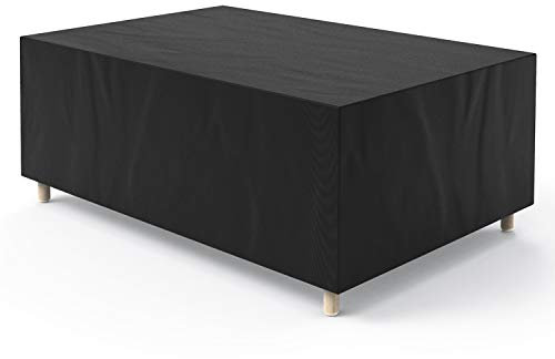 Garden Furniture Covers, 250x210x90cm Waterproof, Anti-UV, Heavy Duty 420D Oxford Fabric Rattan Furniture Cover for Cube Set, Patio Furniture, Outdoor - Black