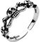 Halloween Gothic Totenkopf offen S925 Sterling Silber Verlobungsring Einzigartiger Vintage Stapelring Punk Verstellbare Statement Finger Personalisierte Knöchelringe Schmuck Geschenke für Frauen