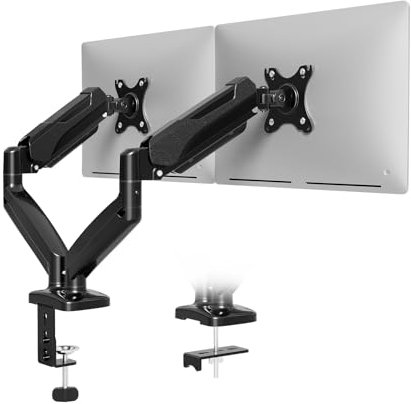 MOUNTUP Dual Monitor Stand Gas Spring Double Monitor Arm MU8002