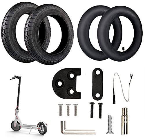 ANSENI Kit Raifen Wanda 10 Zoll Kompatibel für Xiaomi M365, 1S, Essential, Pro und Pro2, Ersatz für Elektroroller, Laufrad, 10 Zoll Schlauch, Visierung und Ventiladapter (Schwarz)