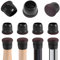 RCHYFEED 24 pièces Embouts pour Pieds de Chaise 28-35mm avec Patins en Feutre, Couvre-Jambes de Meuble en Silicone Noir, Chair Leg Cups Protection pour Meubles, Résistants Rayures et Chocs élastique