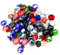 ARSUK Flat Glass Marbles Decorative Pebbles Mosaic Beads Gems Vase Fillers Floral Stones Aquarium Decor (1 LB, Mixed Pebbles)
