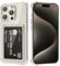 DEVASO Cover per iPhone 15 Pro Max con Porta Carte, Portafoglio Custodia Protettiva in Silicone Sottile Morbido TPU Trasparente Anti-Graffio Tasche Case