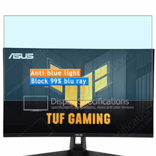 Vaxson 2 Stück Anti Blaulicht Schutzfolie kompatibel mit Asus TUF Gaming VG27AQM1A 27 Monitor Bluelight folie folien Displayschutzfolie （ nicht Panzer Schutz Glas folie SchutzGlas nicht PanzerGlas ）