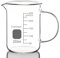 FunChem Vaso con mango, 250 ml, vidrio de borosilicato transparente, graduado, forma baja, vaso de precipitado con boquilla