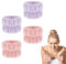 Abeillo 4 Stück Handgelenk Spa Waschband Mikrofaser Gesichtswasch Armbänder Korallen Saugfähiges Armband zum Waschen, Handgelenktücher für Waschen Gesicht und Dusche (Rosa und Lila)
