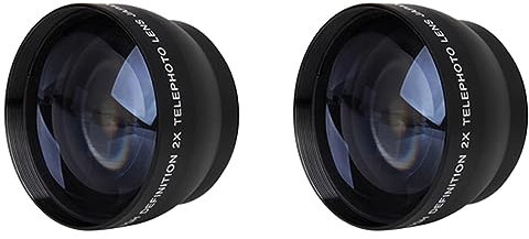 Wlauqueta 2 piezas 52mm lente teleobjetivo 2 veces para AF-S 18-55mm 55-200mm