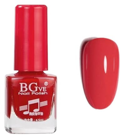 Red Nail Polish - Red Nail Varnish - Quick Dry Breathable Bright Red Long Lasting Holographic Nail Polish - Non Toxic No UV Needed Nail Paint Nail Art Manicure Nail Art Polish for Women