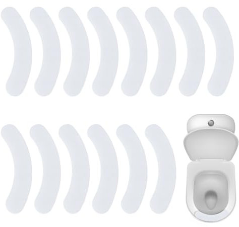 DELORIGIN 14pcs Toilet Splash Guard Self Adhesive Pee Guard Pad Toilet Seats Cover Pad Toilet Mats Keep Clean Guard Potty Training Mat for Men Washroom Lavatory Restroom Hotel Public Toilets