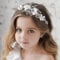 Scinzene Prinzessin Weiße Blume Kopfschmuck Perlen Haarkleid, Haarschmuck Kommunion Mädchen, Kommunion Haarschmuck Für Mädchen, Kopfschmuck Kommunion Mädchen, Für Damen Und Mädchen