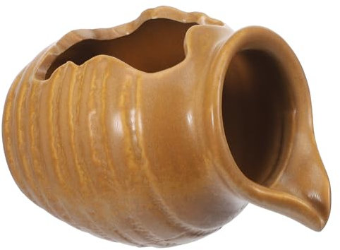 GAROZATION Clay Pot Tank Jar for Indoor Water Fountain Pots Outdoor Water Jug Running Garden Waterfall Decor Jar Clay Feature Pump Circulating Plants Jugs for Light Brown Ceramics