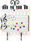 Music Staff Whiteboard für Klavierunterricht und Unterricht im Klassenzimmer, mit bunten Magneten, trocken abwischbar, Musiktafel