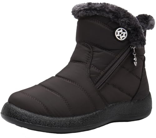 Eagsouni Snow Boots Women Winter Faux Fur Lined Warm