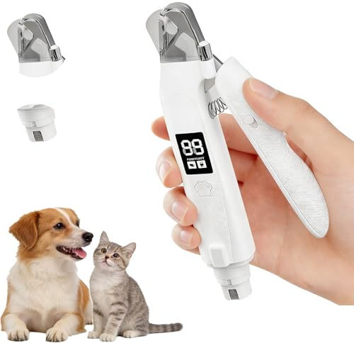 Generisch krallenschere für Hunde Mit Licht, Krallenschleifer für Hunde, Krallenschere Katzen Mit Bildschirm, Die 2-in-1 LED-Krallenscher Für Sichere Pfotenpflege Ohne Angst (1pcs)