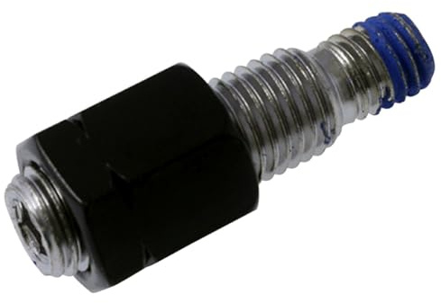 Spiegeladapter M10 x1.25mm Linksgewinde schwarz | Anschlussstück mit M10 x 1.25mm Linksgewinde für Spiegel mit M8 x 1.25mm Gewindesackloch, schwarz, rechte/linke Seite nutzbar