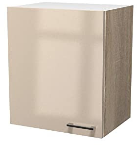 Smart Möbel Hängeschrank Küche - 50 cm breit - Kaschmir Glanz Sonoma Eiche – Neapel