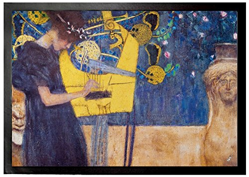 1art1 Gustav Klimt Die Musik, 1895 Fußmatte Dekomatte Innenbereich | Design Türmatte 70x50 cm