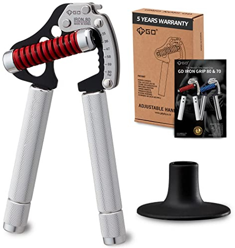 GD IRON GRIP Hand Grip Strengthener (Adjustable hand grips for strength training) Wrist and Forearm Strength Trainer