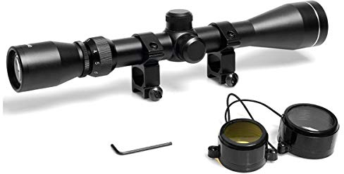 Goetland Gewehr Zielfernrohr 3-9x40 Airsoft Crosshair Optik R4 Absehen mit Montage Ringe SFP für Taktische Jagd Luftgewehr Sportschützen