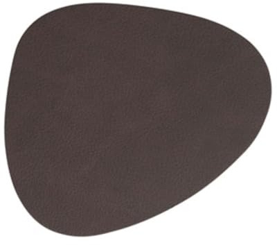 LindDNA Glasuntersetzer Curve aus recyceltem Nupo Leder in der Farbe Purple mit Einer Größe von 11x13cm, 983401
