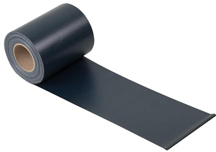 hanSe PVC Sichtschutzstreifen inkl. 30 Befestigungsclips Doppelstabzaun 35m - 19cm anthrazit Zaunblende Zaunfolie Sichtschutz