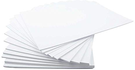 House of Card & Paper Kartonpapier im A5-Format, 160 g/m², Weiß, 100 Blatt