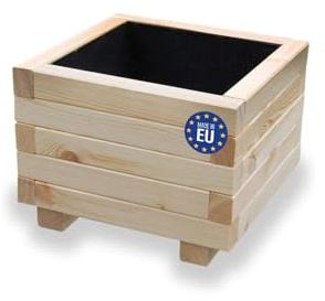 alfalux Hochbeet 40 x 40 x 30H cm Blumenkasten aus Holz Pflanzkübel Garten Balkon Terrasse Pflanzkasten 40KAN4030